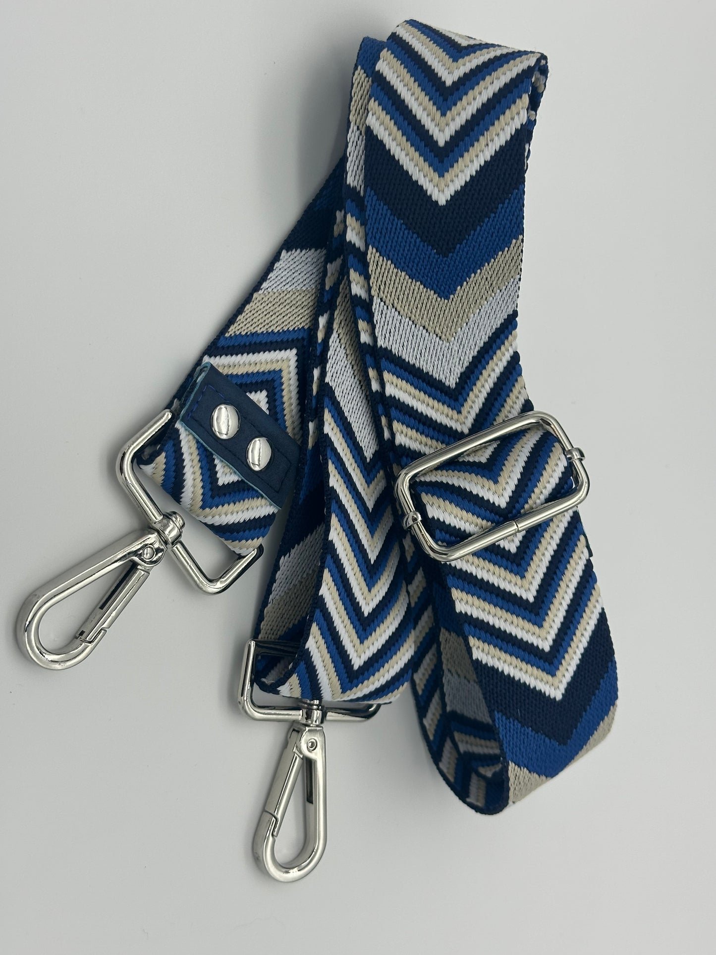 Blue Faux Suede Double Zip